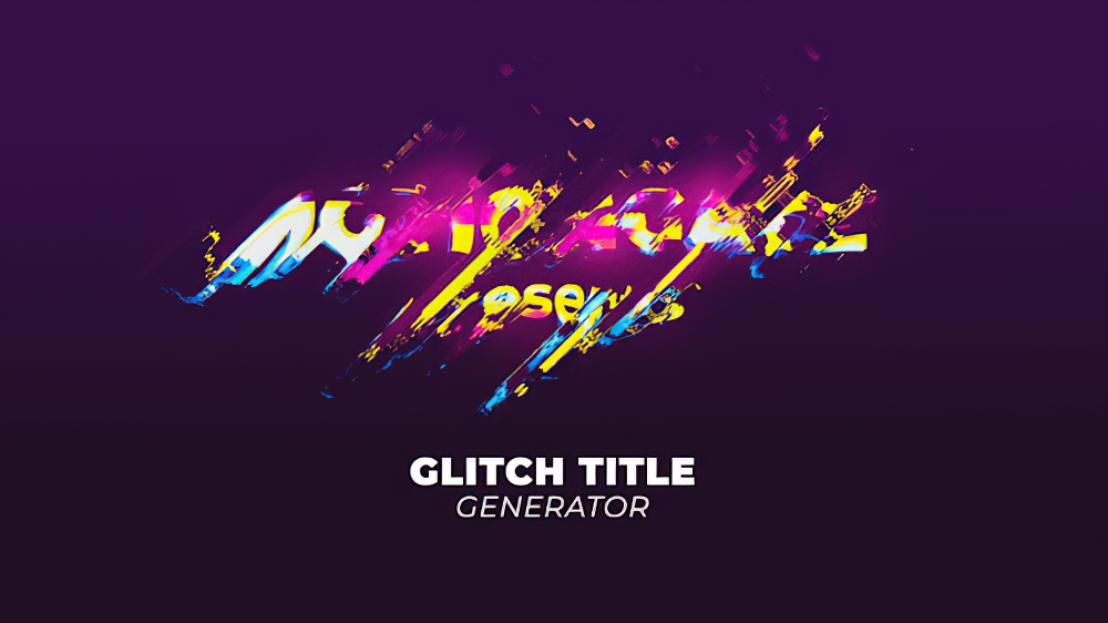 0844_达芬奇标题3款赛博朋克故障风格文本动画 Glitch Title