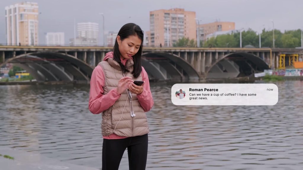 0945_达芬奇手机设计手机移动通讯信息文本通知栏来 Text Notification