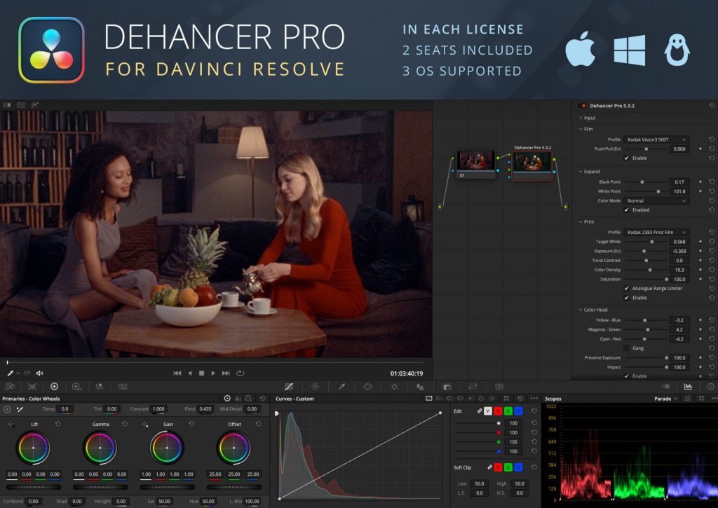 0746_达芬奇插件Dehancer Pro v7.4电影胶片模拟仿真颗粒光晕视频调色插件 Win/Mac