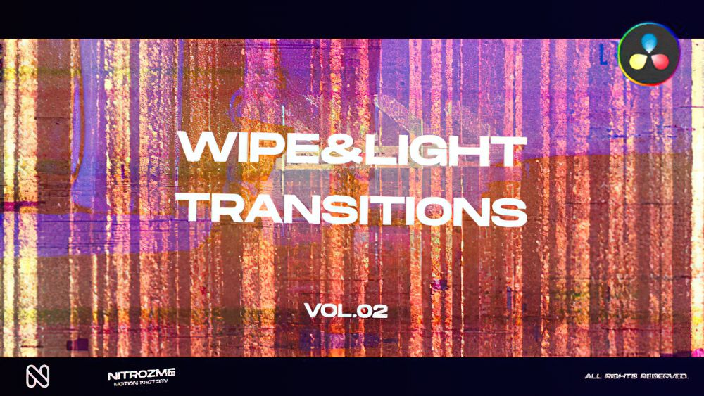 0595_达芬奇转场擦除漏光闪光故障过渡Wipe and Light Transitions v2
