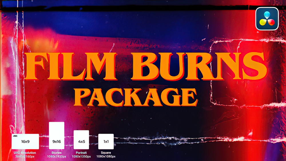 0931_达芬奇Super 8电影胶片扫描穿孔复古烧伤颗粒镜头Film Burn Pack