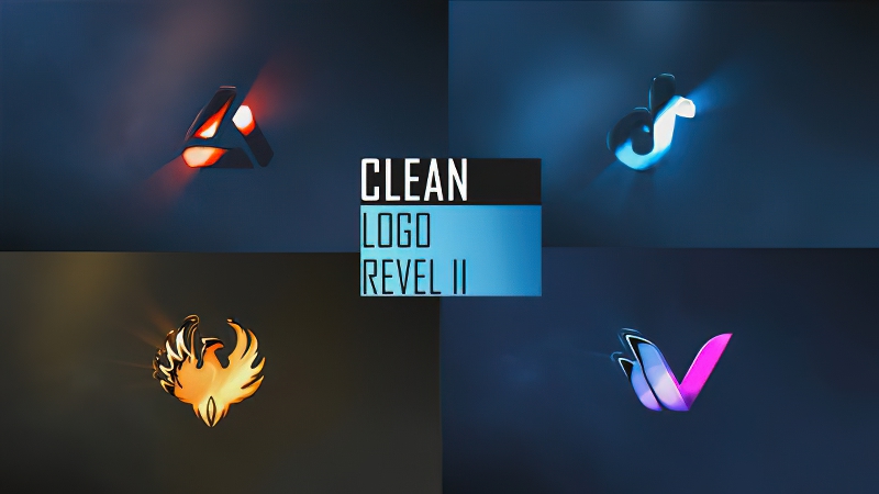 0138_达芬奇视频模板简洁微标logo动画展示效果预设Clean Logo Reveal