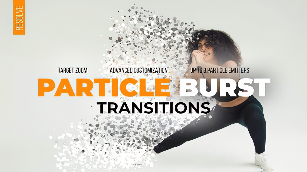 0876_达芬奇粒子爆炸解体保证相机抖动转场Particle Burst Transitions