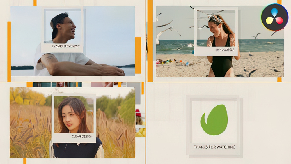0660_达芬奇模板带照片相框框架幻灯片动画宣传片模板Frames Slideshow