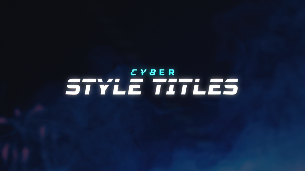 1120_达芬奇插件赛博朋克风格故障闪烁RGB文字标题 Cyber Style Titles