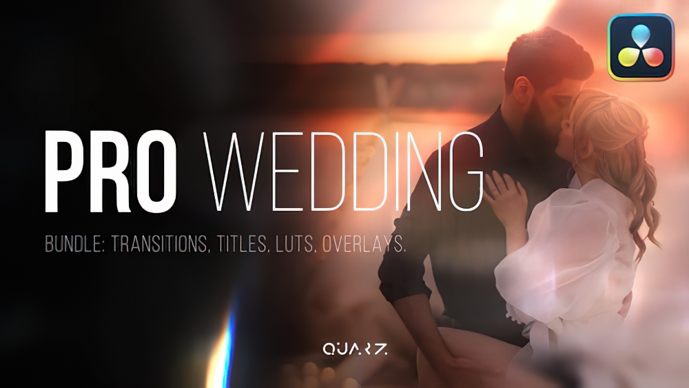 1044_达芬奇终极梦幻婚礼套装预设转场过渡标题LUT叠加 Wedding Bundle