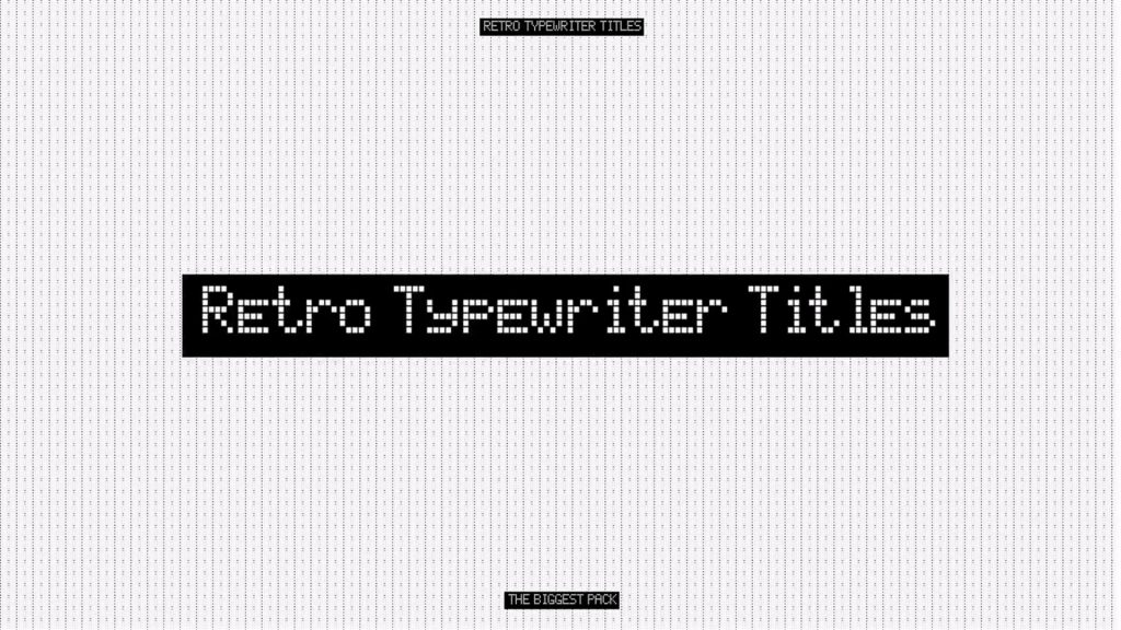 0853_达芬奇标题9款复古打字机动画文本字幕 Retro Typewriter Titles