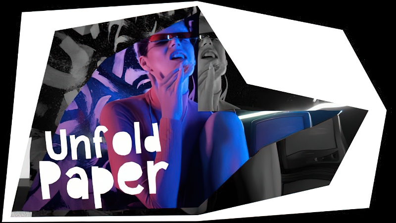 0540_达芬奇转场撕纸折纸风格过渡 Unfold Paper – Comics Transitions