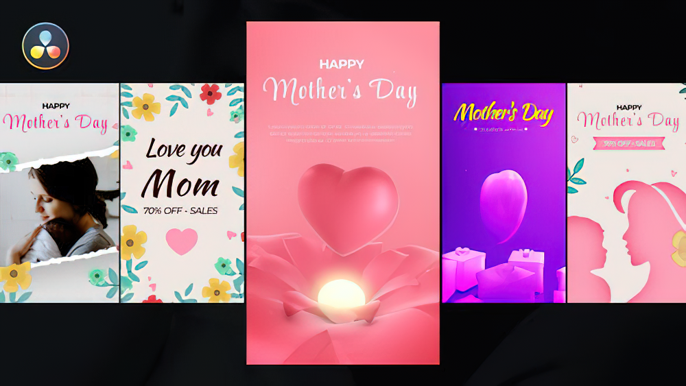 0578_达芬奇母亲节垂直竖屏视频模板Mothers Day Instagram Stories