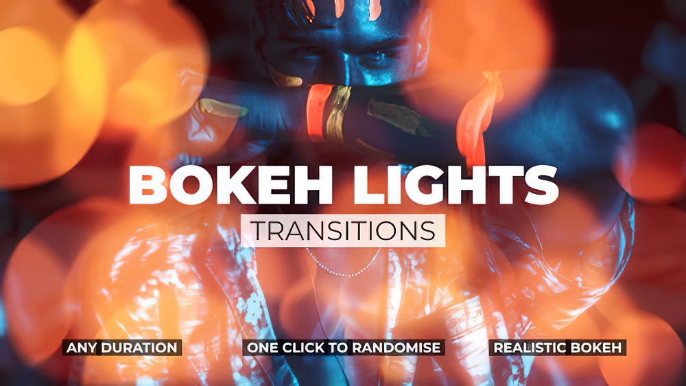 0802_达芬奇插件魔力梦幻模糊散景灯漏光耀斑转场过渡 Bokeh Lights