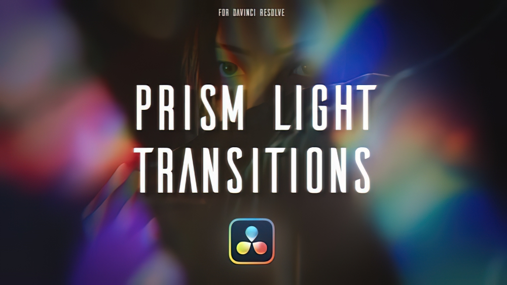 1174_达芬奇模板梦幻棱镜镜头眩光光晕效果漏光转场过渡 Prism Light