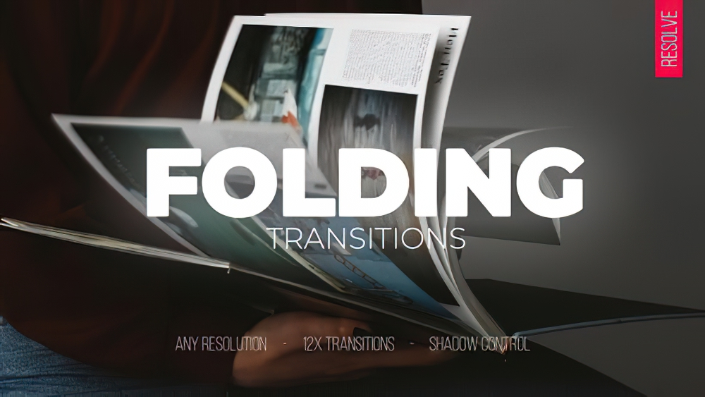 0864_达芬奇12款3D空间翻页纸张折叠过渡效果 Folding Transitions