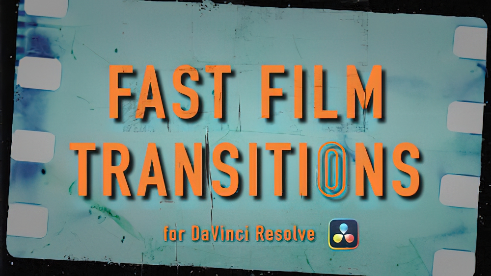0965_达芬奇转场独特电影胶片灼烧打孔风格过渡 Fast Film Transitions