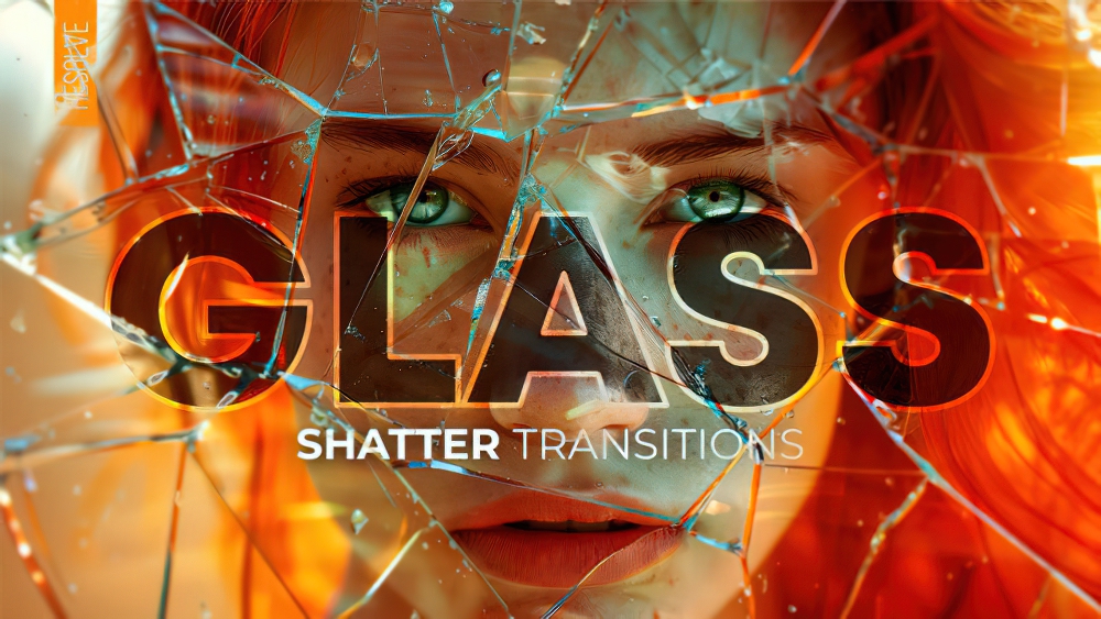 0899_达芬奇转场8款玻璃破碎震撼视频过渡Glass Shatter Transitions