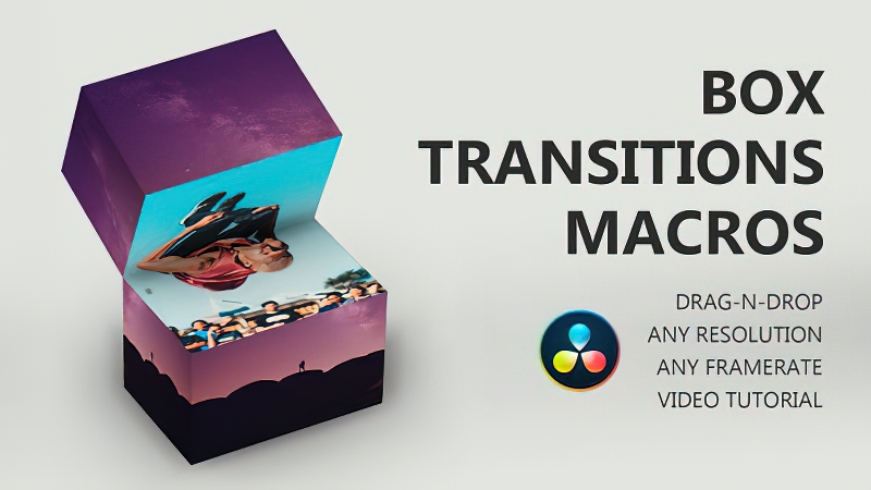 0124_达芬奇转场插件24+方框旋转折叠拉伸对角过渡模板预设Transitions