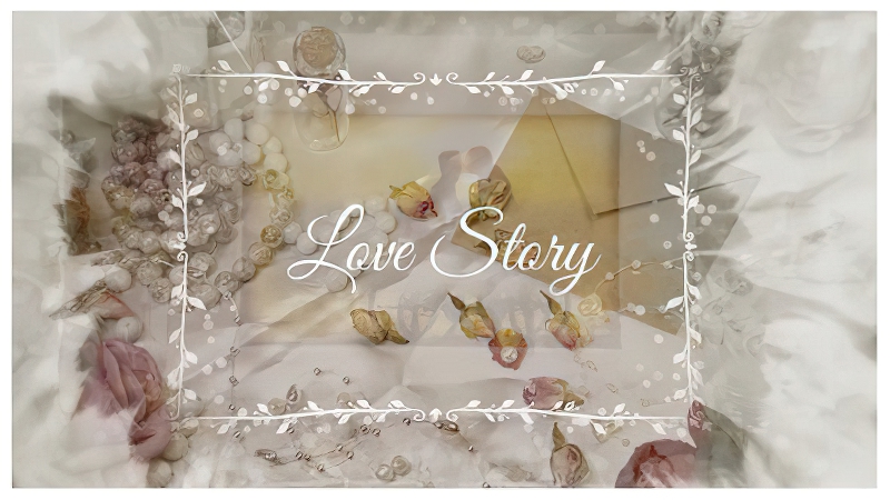 0236_达芬奇模板浪漫美好纯真爱情回忆相册故事电影动画模板Love Story