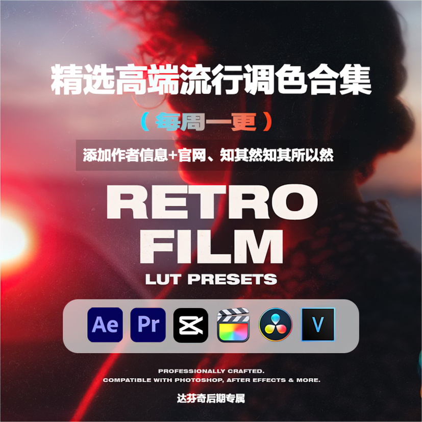 视频调色插件索尼佳能pr达芬奇fcpx婚礼人像胶片电影手机lut预设 0004