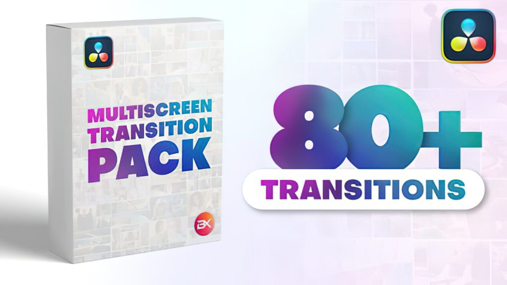1330_达芬奇模板多画面分屏转场视频剪辑分格特效分镜头 Multiscreen Transitions