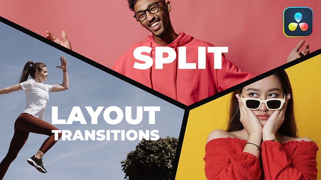 0181_达芬奇插件视频拼贴画面分屏多屏场预 Split Layout Transitions