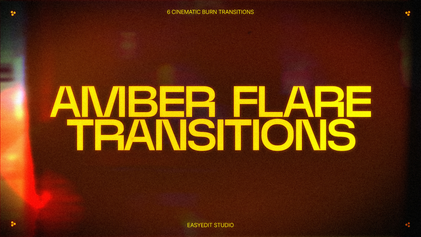 1405_达芬奇模板动感转场视频模板 Amber Flare Transitions DR