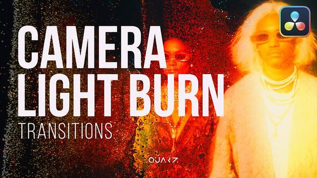 1423_达芬奇模板相机闪光漏光无缝转场老电影感胶片烧灼 Camera Light Burn Transitions