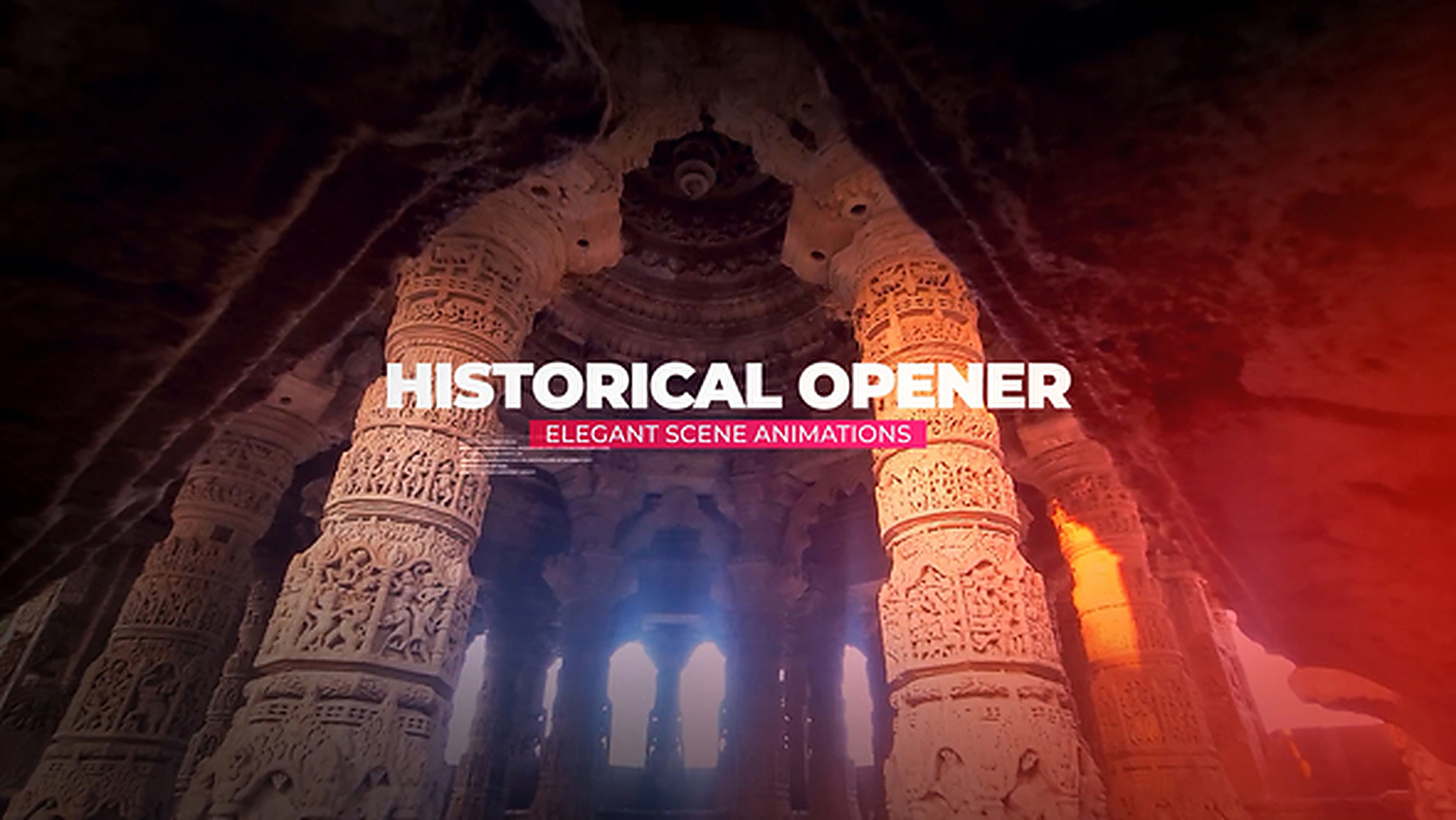 1432_达芬奇模板历史纪录片片头电影时间照片幻灯片 Historical Opener